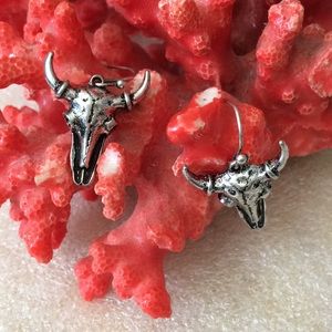 Ox skull earrings